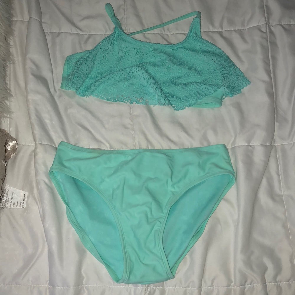 mint green bikini